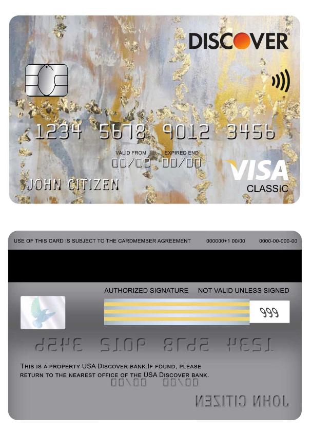 USA Discover bank visa classic card